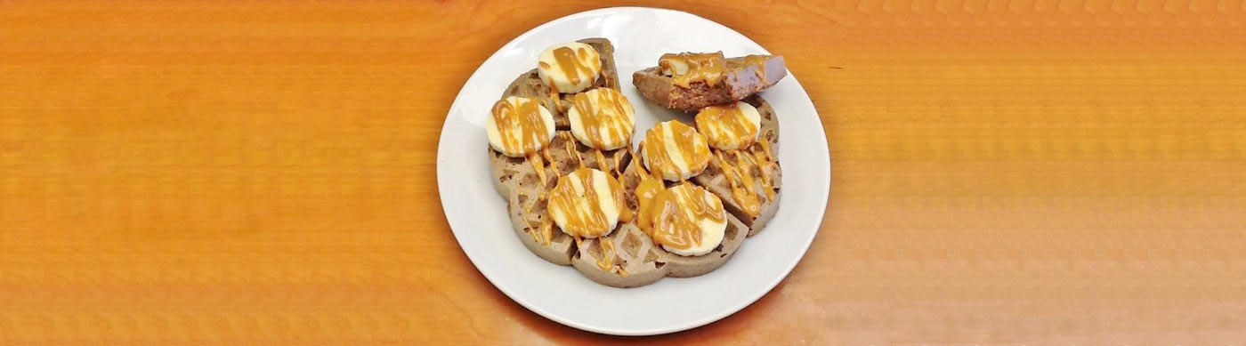Receita: Waffle de Banana e Chocolate no Forno