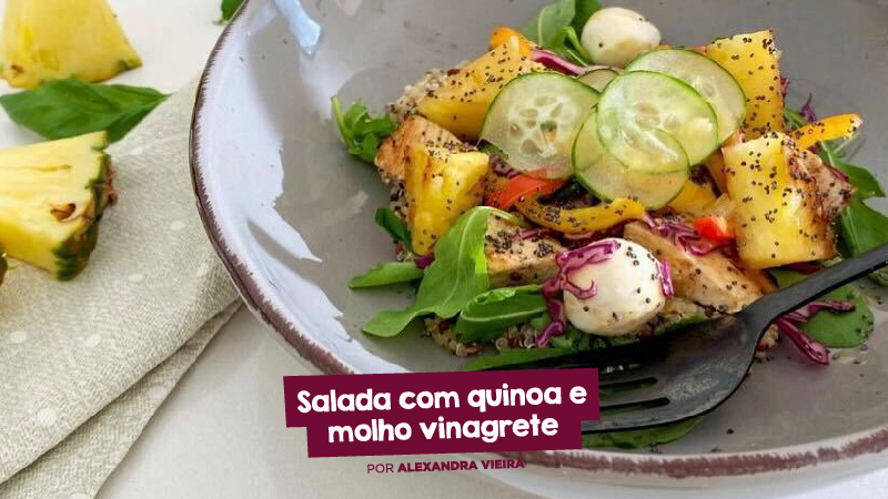 Salada com Quinoa e Molho Vinagrete